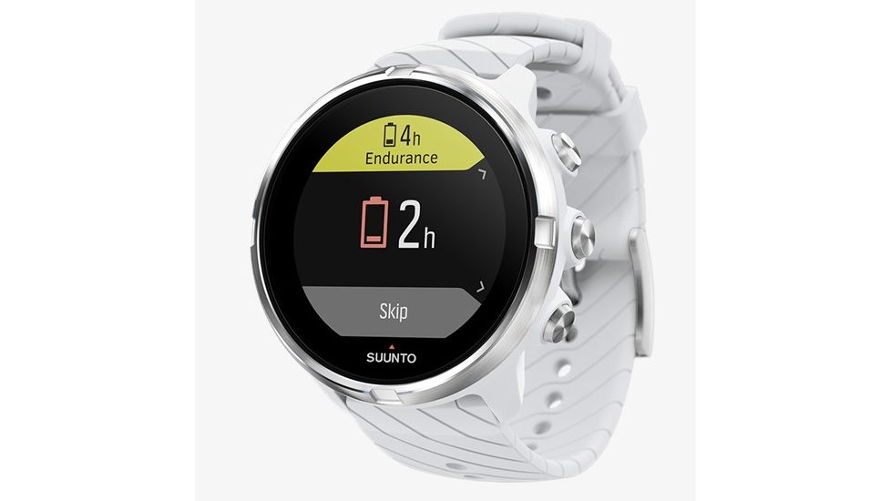 Suunto 9 Watches, Stainless Steel Case/ White Silicone Strap SS050143000