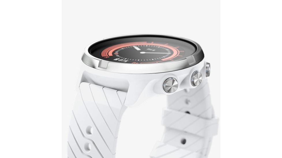Suunto 9 Watches, Stainless Steel Case/ White Silicone Strap SS050143000
