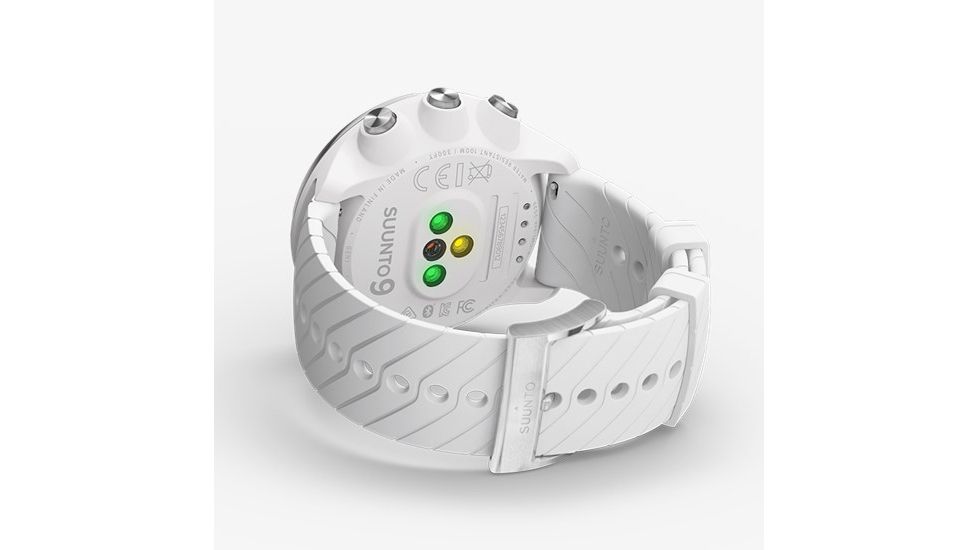 Suunto 9 Watches, Stainless Steel Case/ White Silicone Strap SS050143000