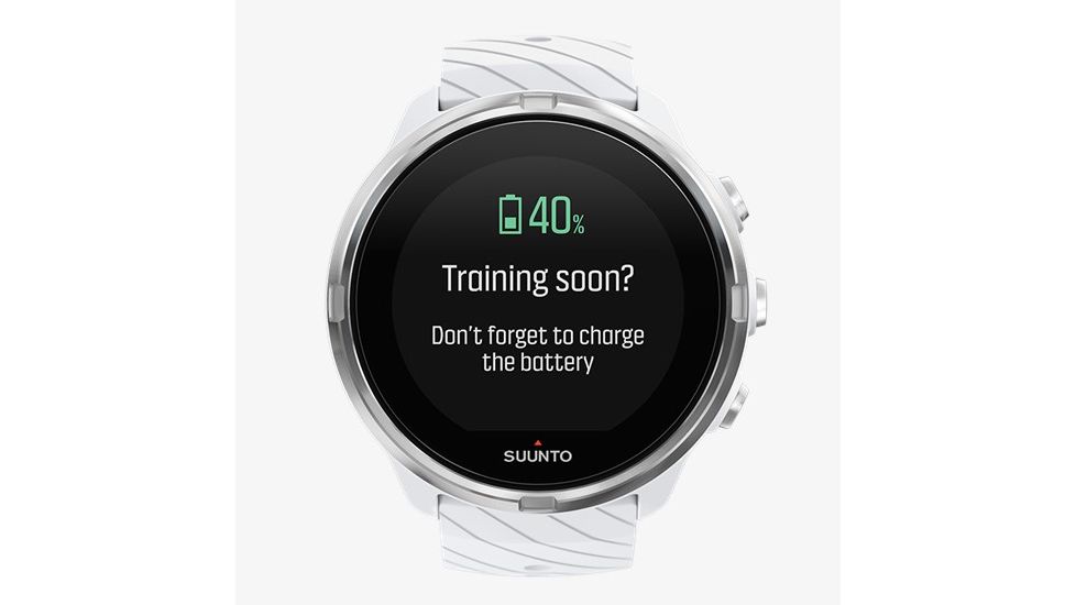 Suunto 9 Watches, Stainless Steel Case/ White Silicone Strap SS050143000