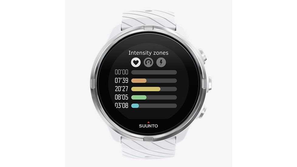 Suunto 9 Watches, Stainless Steel Case/ White Silicone Strap SS050143000