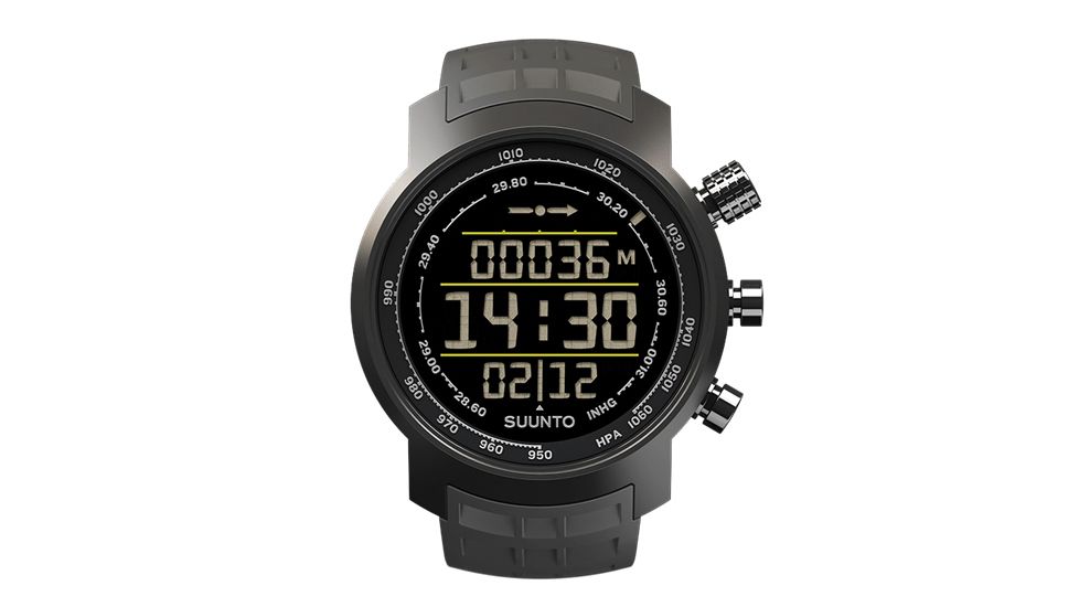 Suunto Elementum Terra Stealth Rubber Premium Sports Watch For Urban And Mountain Life, Gray SS020336000