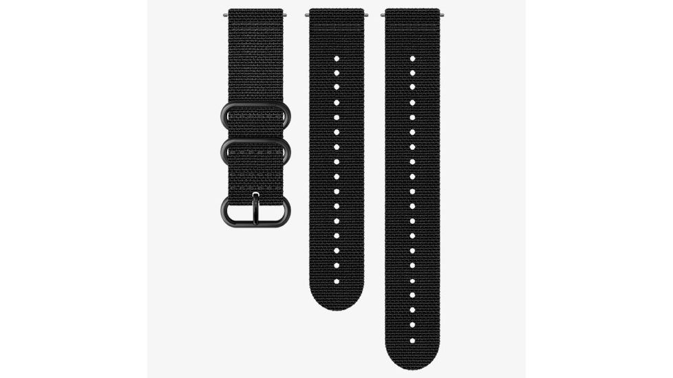 Suunto Explore 2 24mm Textile Strap, Black/Black, M/L SS050228000