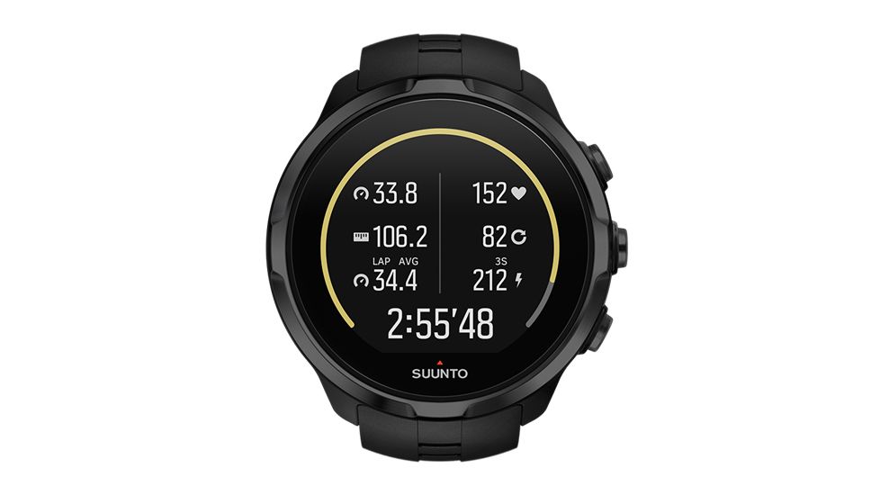 Suunto Spartan Sport Wrist Heart Rate Watch, All Black, SS022662000