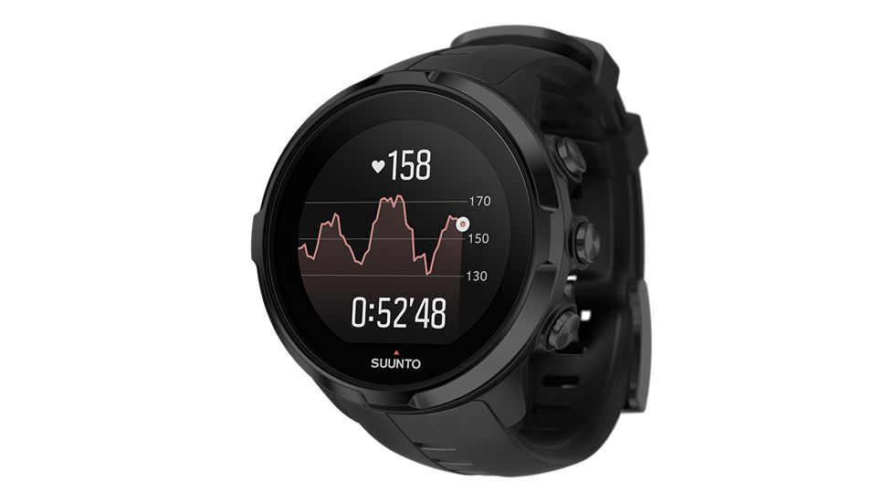 Suunto Spartan Sport Wrist Heart Rate Watch, All Black, SS022662000