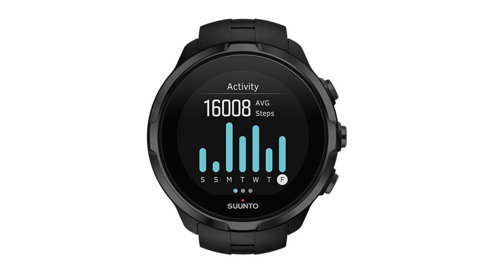 Suunto Spartan Sport Wrist Heart Rate Watch, All Black, SS022662000