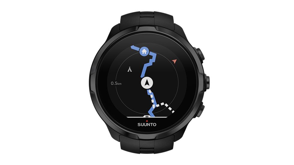 Suunto Spartan Sport Wrist Heart Rate Watch, All Black, SS022662000