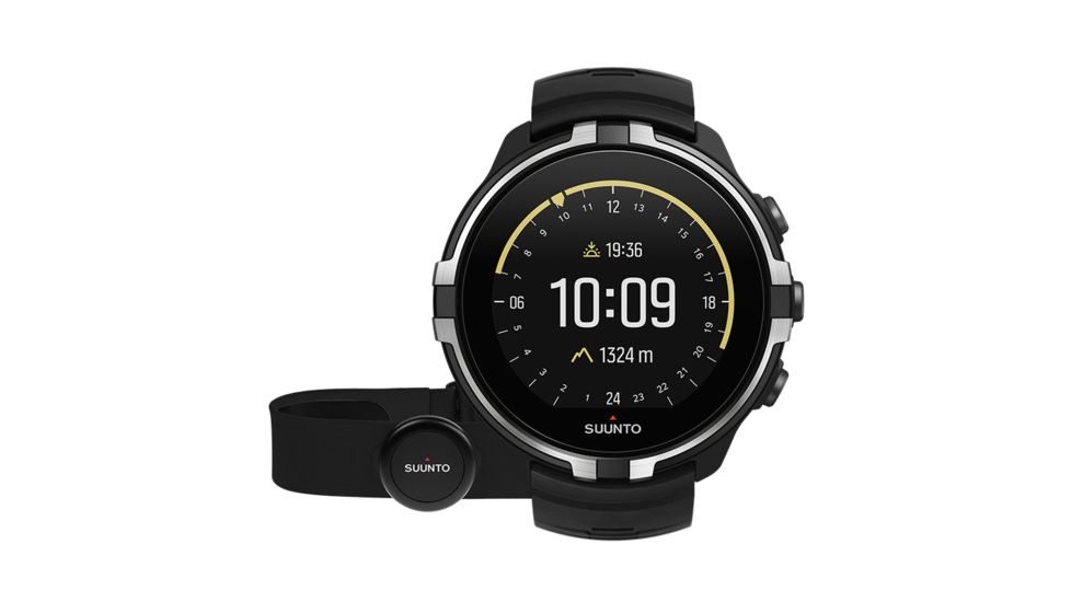 Suunto Spartan Sport Wrist HR Baro Multisport GPS Watch, Stealth, w/ Smart Sensor and HR Belt SS023402000