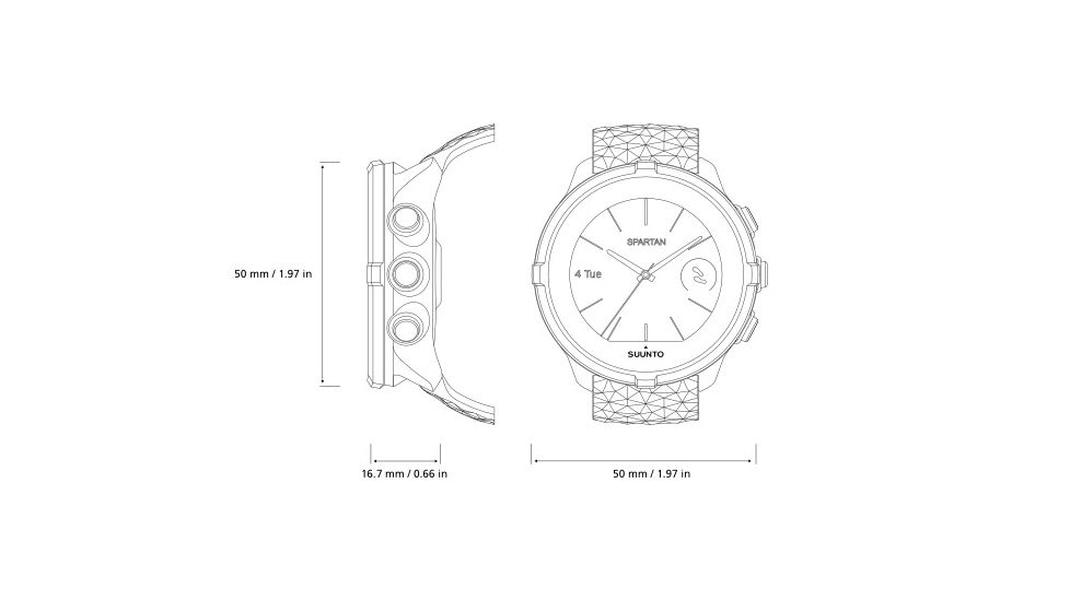 Suunto Spartan Sport Wrist HR Baro Multisport GPS Watch, Amber, w/o Smart Sensor and HR Belt SS050000000