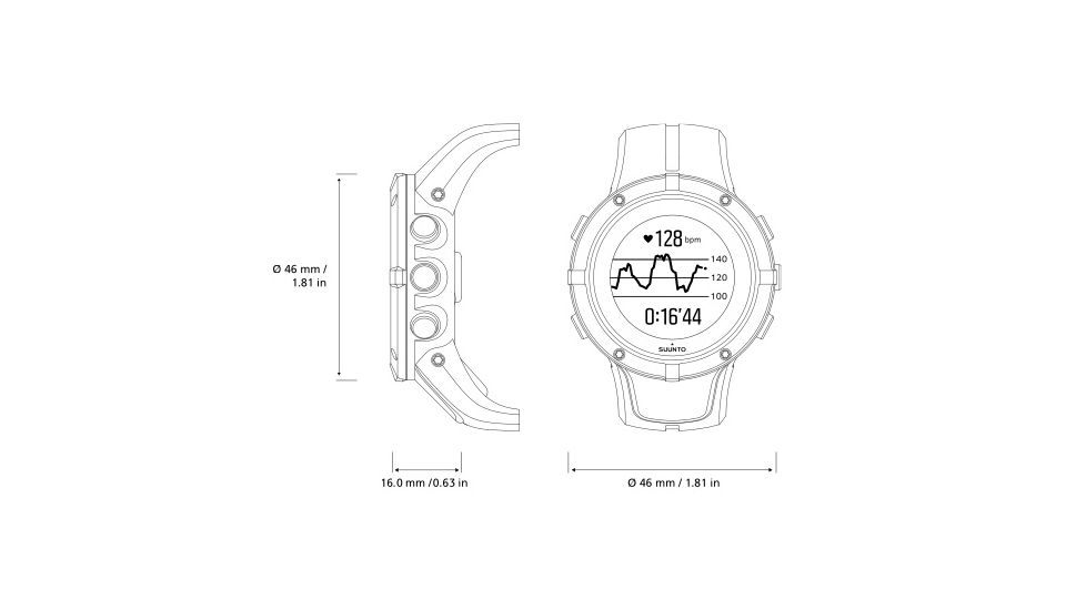 Suunto Spartan Trainer Wrist HR Sports Watch, Amber SS023408000