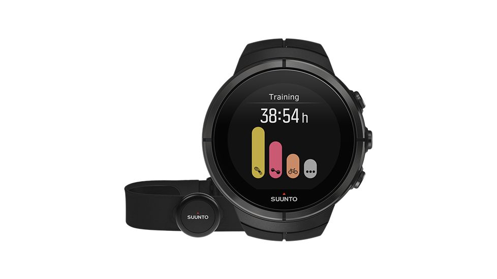 Suunto Spartan Ultra All Titanium Chest HR Multisport Watch, Black SS022654000