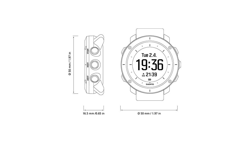 Suunto Traverse GPS Outdoor Watch, Sapphire Black SS022291000