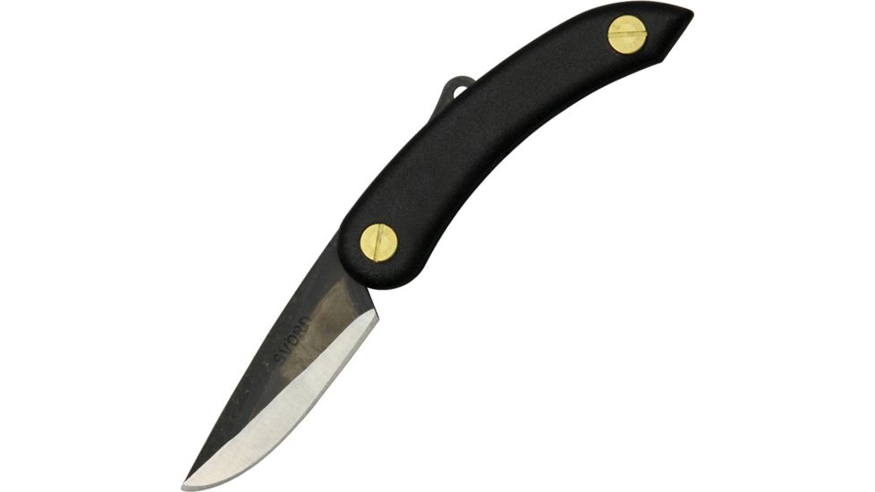 Svord Mini Peasant Black Fold Knife, Swedish high carbon tool steel blade SV143