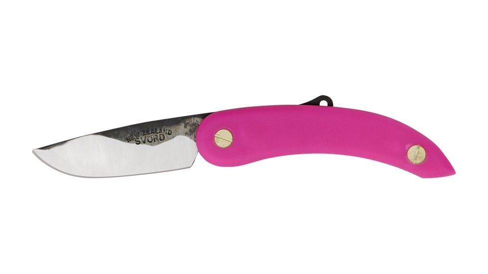 Svord Peasant Fold Knife Pink, Poly Handle, Swedish high carbon tool steel blade SV138