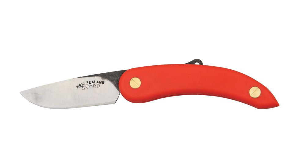 Svord Peasant Fold Knife Red, Poly Handle, Swedish high carbon tool steel blade SV139