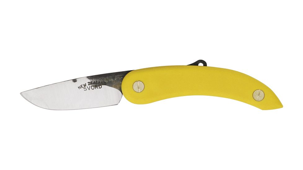 Svord Peasant Fold Knife Yellow, Poly Handle, Swedish high carbon tool steel blade SV136
