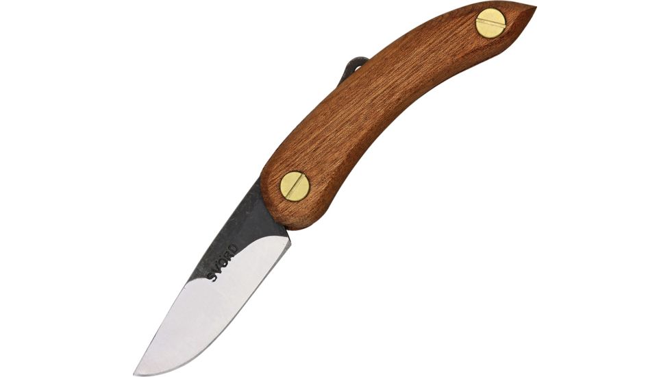 Svord Peasant Mini Hardwood Fold Knife, Swedish high carbon tool steel blade, Hardwood handle SVPKM