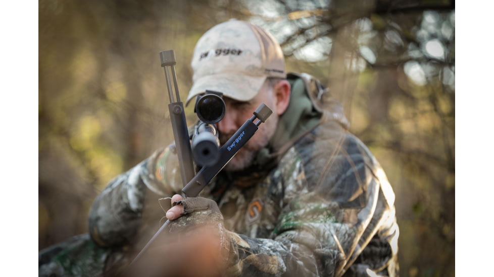 Swagger Stalker Lite XL Shooting Stick, 45 - 65 inches, Black, SWAG-ST-LITEXL