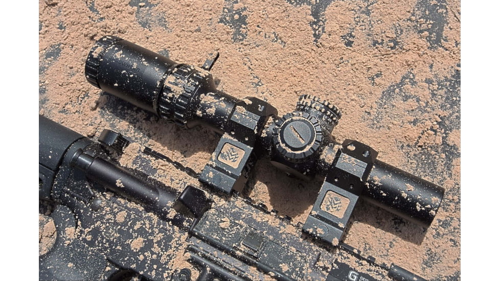 Swampfox Arrowhead LPVO Rifle Scope, 1-6x24mm, 30mm Tube, Second Focal Plane, MOA Reticle, Black, ARH16241-M