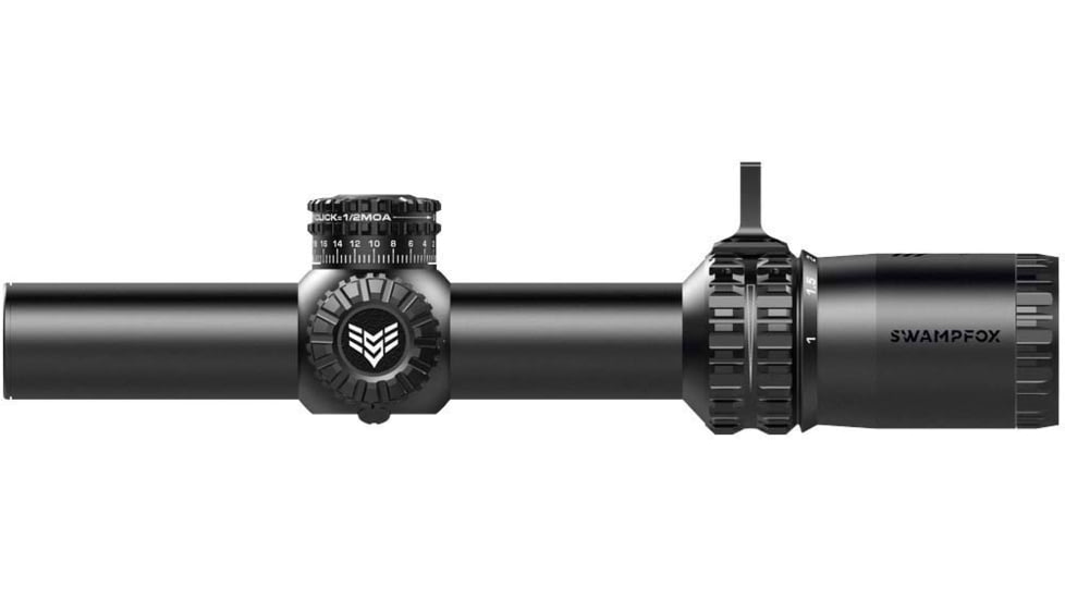 Swampfox Arrowhead Series 1-8x24mm SFP IR Green MIL 30mm Tube Riflescope, Black, ARH1824-GL