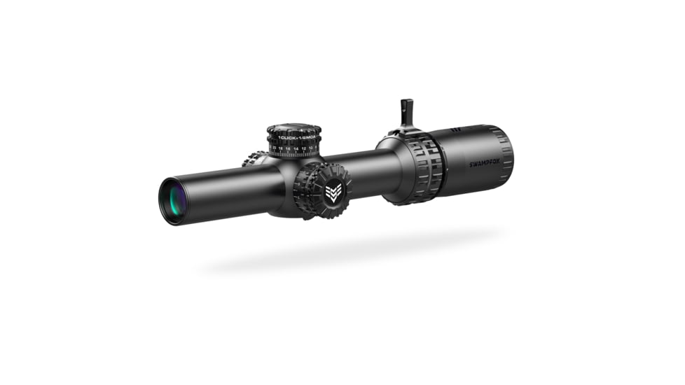 Swampfox Arrowhead LPVO Rifle Scope, 1-6x24mm, 30mm Tube, Second Focal Plane, Guerilla Dot BDC Reticle, Black, ARH16241-B