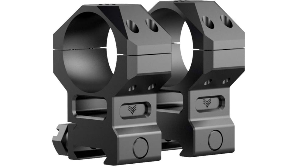 Swampfox F.R. Rifle Scope Rings, 34mm Tube, 1.93in Centerline Height, Black, MRF34-H