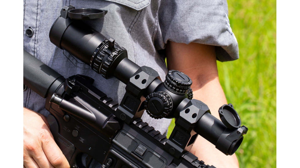 Swampfox F.R. Rifle Scope Rings, 34mm Tube, 1.93in Centerline Height, Black, MRF34-H