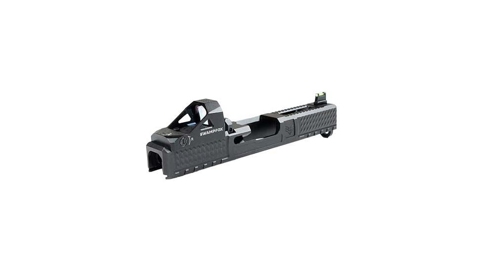 Swampfox Glock 19 Wolverine Slide with Suppressor Height Sights, Graphite Black, WVS19-GBS