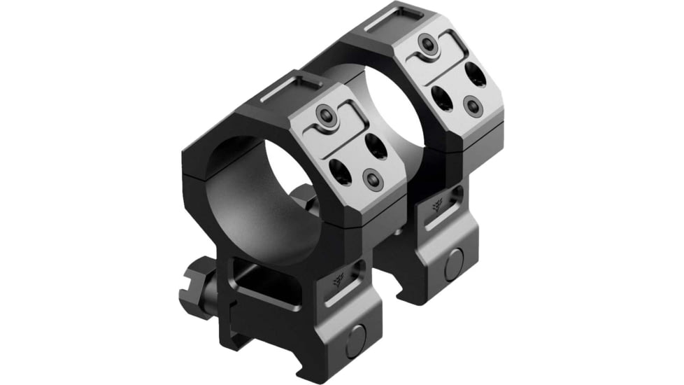 Swampfox H.E. Rifle Scope Rings, 30mm Tube, 1.93in Centerline Height, /w Integral 45-degree Offset Reflex Side Mount, Black, MRH30-H