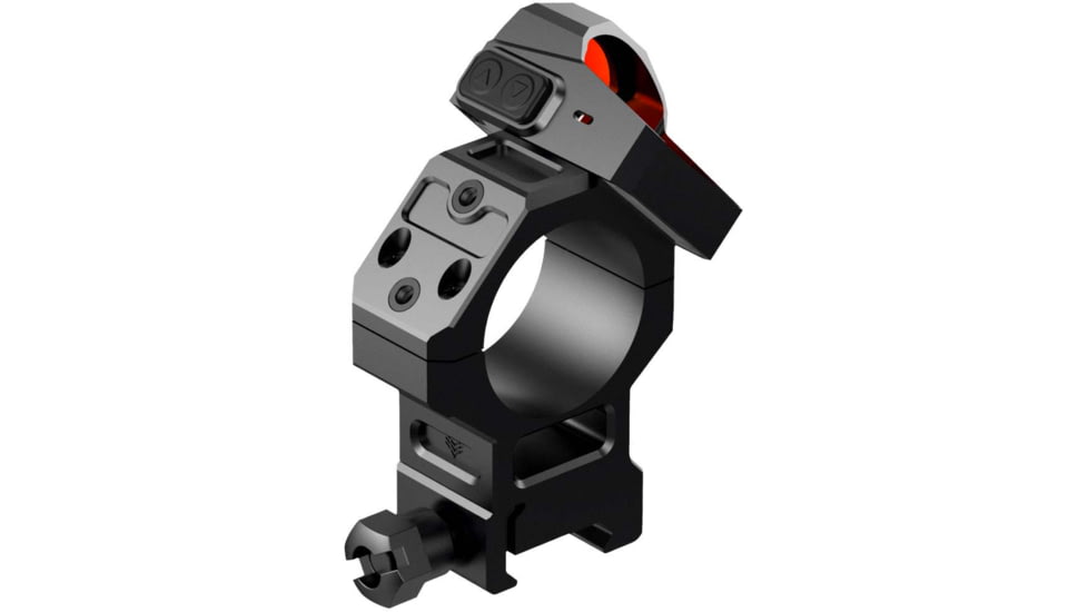 Swampfox H.E. Rifle Scope Rings, 30mm Tube, 1.93in Centerline Height, /w Integral 45-degree Offset Reflex Side Mount, Black, MRH30-H