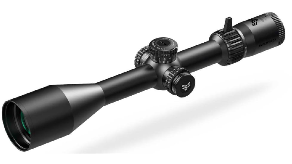 Swampfox Kentucky Long Tactical 4-24x50mm Rifle Scope, 30mm Tube, First Focal Plane, Sharpshooter MIL, MOA, Black, KTK42450-4L