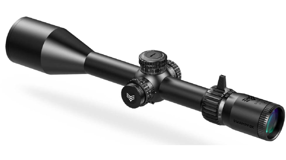 Swampfox Kentucky Long Tactical 4-24x50mm Rifle Scope, 30mm Tube, First Focal Plane, Sharpshooter MIL, MOA, Black, KTK42450-4L