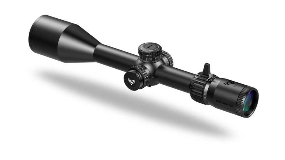 Swampfox Kentucky Long Tactical Rifle Scope, 5-30x56mm, 30mm Tube, First Focal Plane, Illuminated Sharpshooter MOA Reticle, Black KTK5306-4M