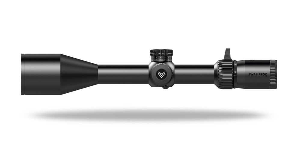 Swampfox Kentucky Long Tactical Rifle Scope, 5-30x56mm, 30mm Tube, First Focal Plane, Illuminated Sharpshooter MOA Reticle, Black KTK5306-4M