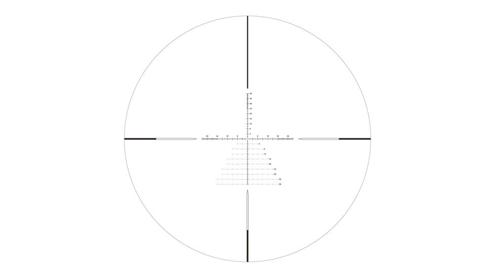 Swampfox Kentucky Long Tactical Rifle Scope, 5-30x56mm, 30mm Tube, First Focal Plane, Illuminated Sharpshooter MOA Reticle, Black KTK5306-4M