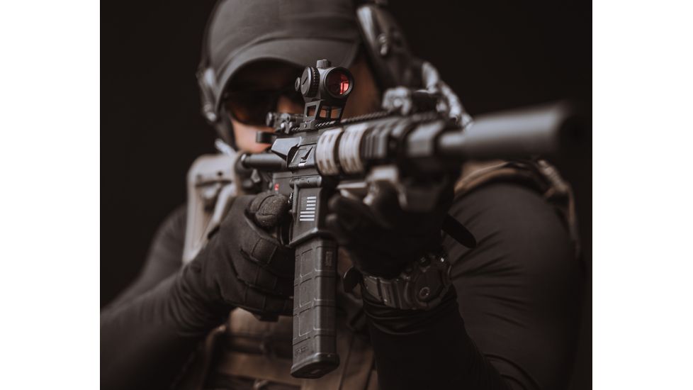 EDEMO Swampfox Liberator Red Dot Sight, 1x22mm, Red Circle Dot Reticle, Black, RDLR122-RC, EDEMO4