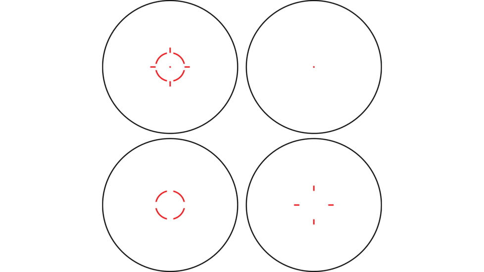 Swampfox Liberator II 1x22mm Mini Red Dot Sight, Multi Reticle Red, Black, RDLR122-2MR