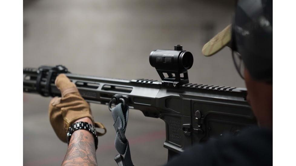 Swampfox Liberator II Mini Red Dot Sight, 1x22mm, 2 MOA Red Dot Reticle, Black, RDLR122-2RD