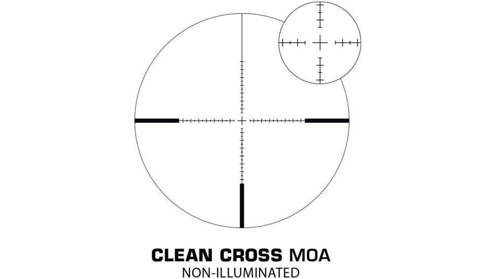 Swampfox Patriot II 6-24x 50mm 30mm Rifle Scope, First Focal Plane, Clean Cross MOA, PAT2624-MC