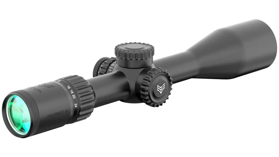 Swampfox Patriot II 6-24x 50mm 30mm Rifle Scope, First Focal Plane, Clean Cross MOA, PAT2624-MC