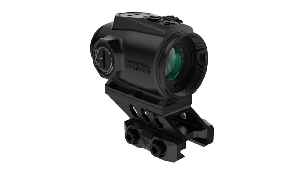 Swampfox Raider 1x20mm Micro Prism Scope, Green BRC, CQB Reticle, MOA, Black, RMPS120-GB