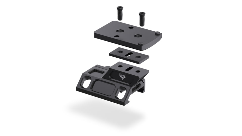 Swampfox Rebel Riser Adjustable Height For Picatinny Rail Dot Sight Mount, Hard Anodize, Black, RR-DSM-1913