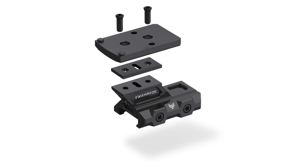 Swampfox Rebel Riser Adjustable Height For Picatinny Rail Dot Sight Mount, Hard Anodize, Black, RR-DSM-1913