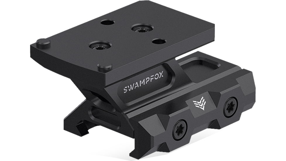 Swampfox Rebel Riser Adjustable Height For Picatinny Rail Dot Sight Mount, Hard Anodize, Black, RR-DSM-1913