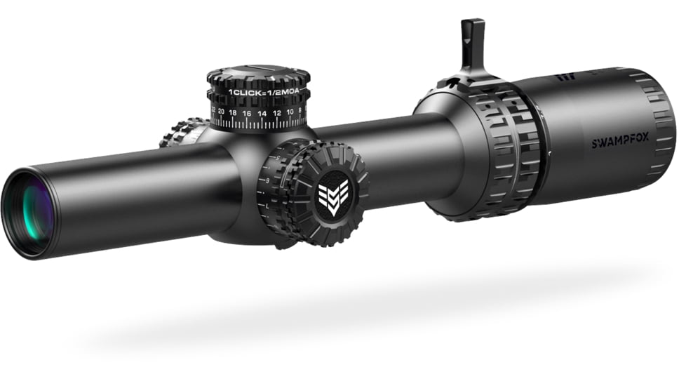 Swampfox Arrowhead Riflescope, 1-6X24, 30mm Tube, Second Focal Plane, IR Green MOA Reticle, Black, ARH16241-GM