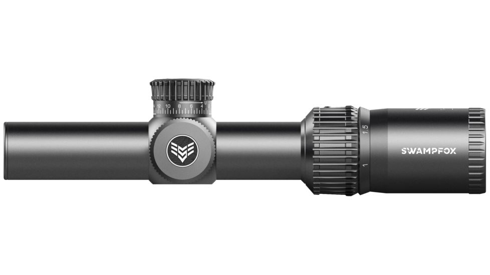 Swampfox Tomahawk LVPO Rifle Scope, 1-4x24mm, 30mm Tube, Second Focal Plane, Spear Duplex Reticle, Black, ATK14241-D