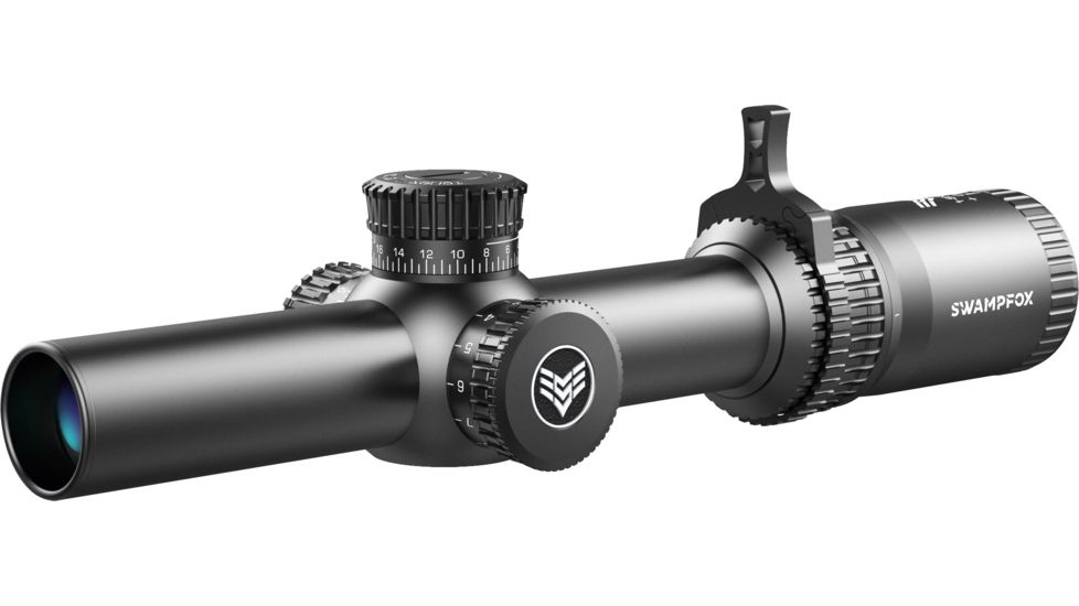 Swampfox Tomahawk LVPO Rifle Scope, 1-4x24mm, 30mm Tube, Second Focal Plane, Spear Duplex Reticle, Black, ATK14241-D