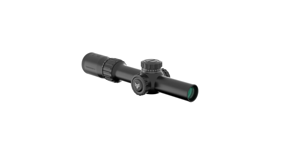 Swampfox Tomahawk II 1-4x24mm Rifle Scope, 30mm Tube, Second Focal Plane, Green BDC, Black, THK14241-GB