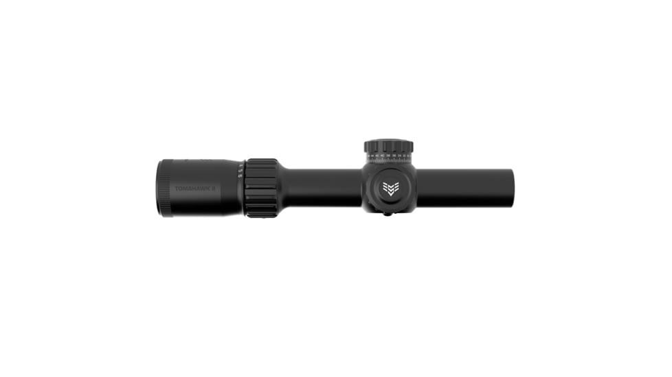 Swampfox Tomahawk II 1-4x24mm Rifle Scope, 30mm Tube, Second Focal Plane, Green BDC, Black, THK14241-GB
