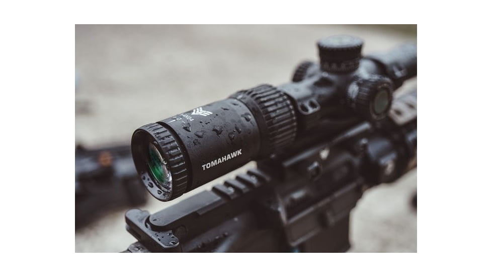 Swampfox Tomahawk LVPO Rifle Scope, 1-4x24mm, 30mm Tube, Second Focal Plane, Illuminated Guerrilla Cross MOA Reticle, Black, ATK14241-M